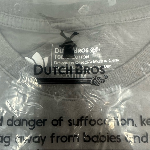 Dutch Bros NWT BRAND NEW IN BAG Gray w/Neon DRINK ONE FOR DANE WOMEN’S MEDIUM DB - Picture 8 of 9
